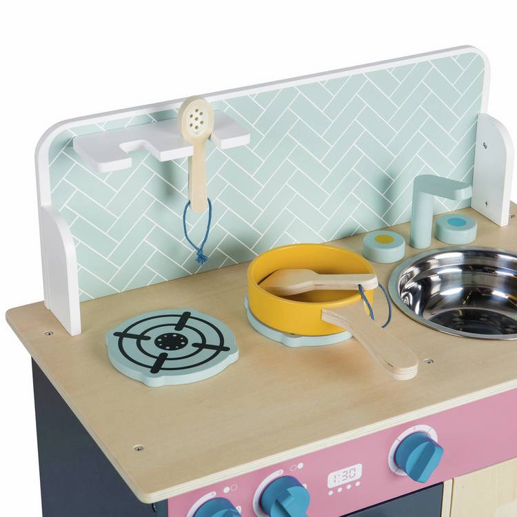 BIGJIGS Simply Scandi wooden kitchen toy H60cm - British product