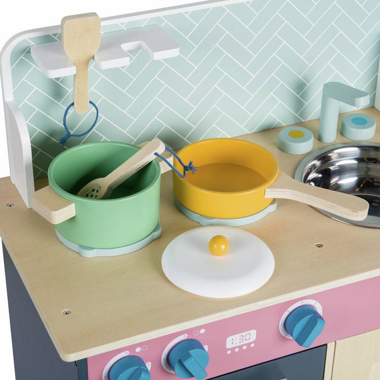 BIGJIGS Simply Scandi wooden kitchen toy H60cm - British product