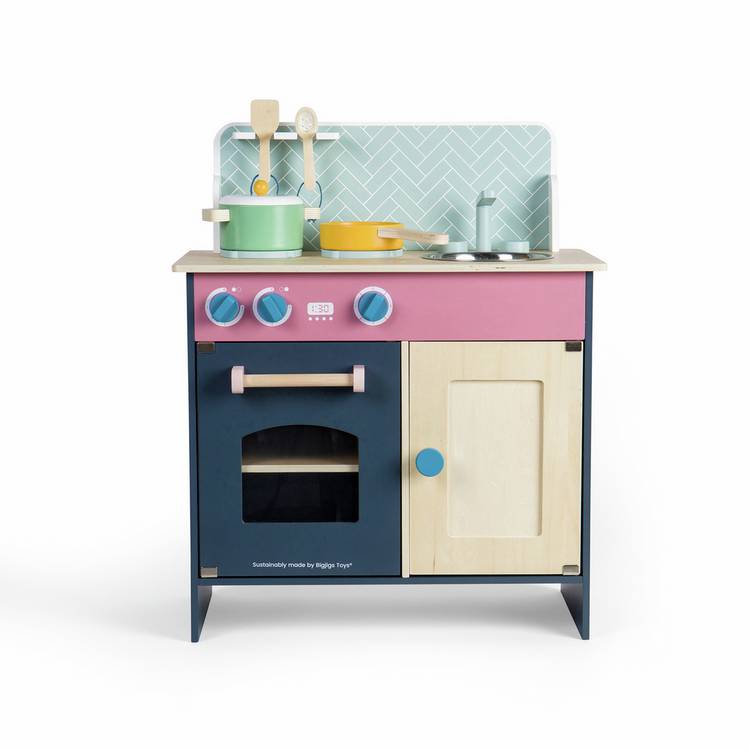BIGJIGS Simply Scandi wooden kitchen toy H60cm - British product
