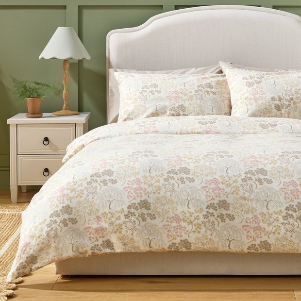 Argos Home brushed cotton oriental trees bedding set single (British brand)