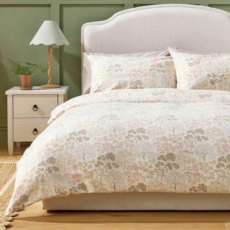 Argos Home brushed cotton oriental trees bedding set single (British brand)