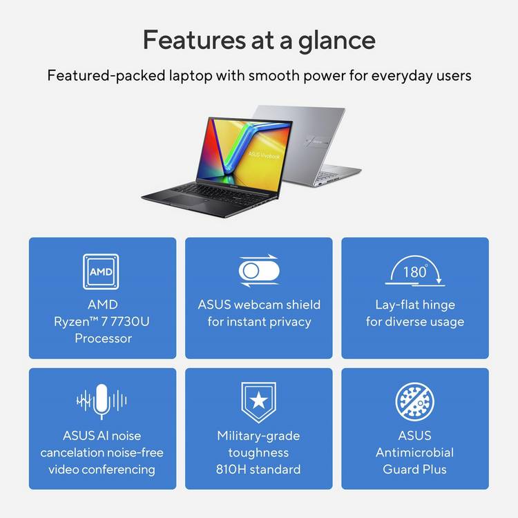 ASUS Vivobook 16 laptop 16GB RAM 1TB SSD, imported from the UK