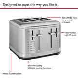 KitchenAid 4 Slice Toaster stainless steel, imported from the UK