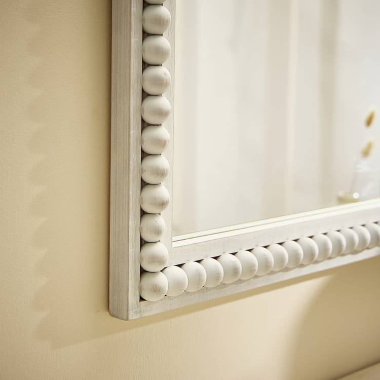 Argos Home grey beaded wooden arch wall mirror 91x62cm, UK version