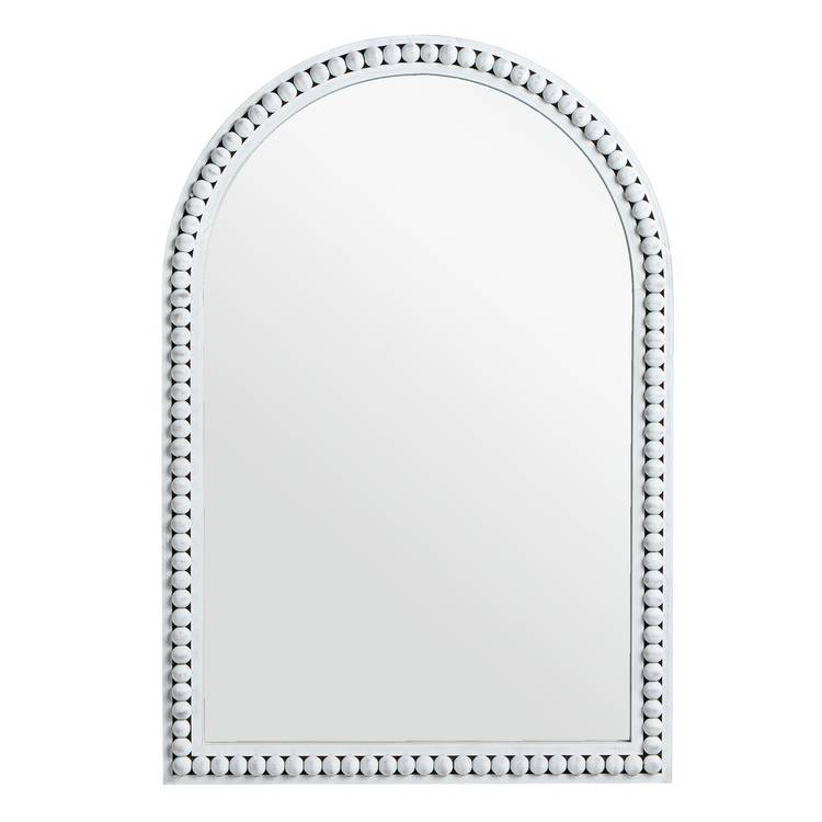 Argos Home grey beaded wooden arch wall mirror 91x62cm, UK version