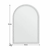 Argos Home grey beaded wooden arch wall mirror 91x62cm, UK version
