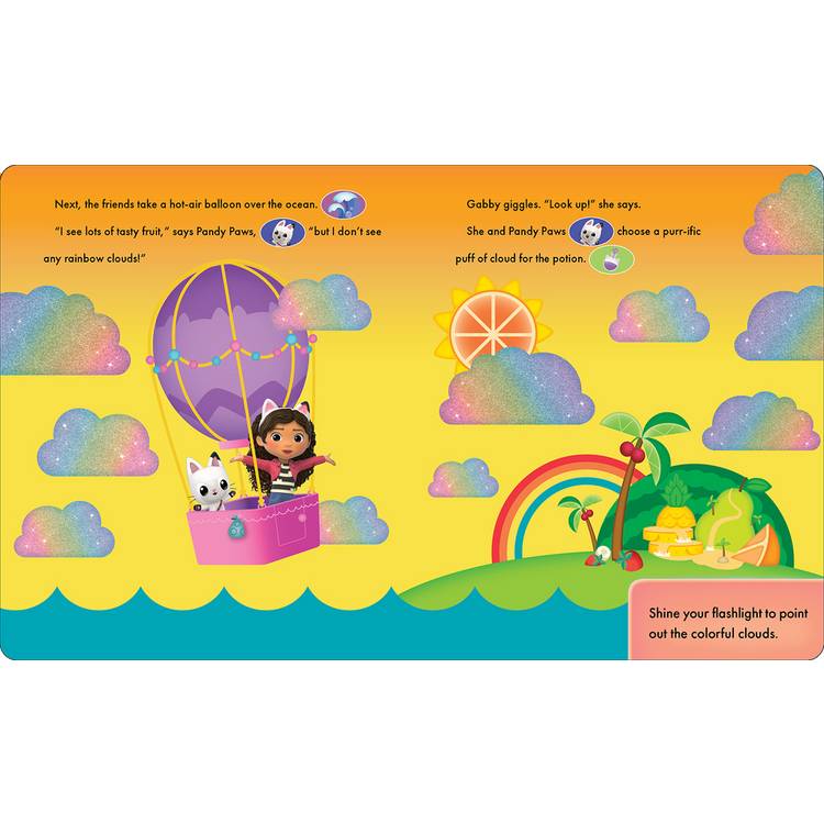 Gabby's Dollhouse interactive book and flashlight set, UK version