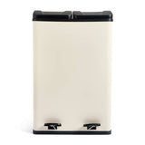 Habitat twin compartment pedal bin cream 60 litre, UK version