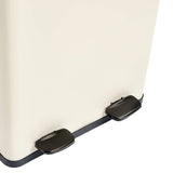 Habitat twin compartment pedal bin cream 60 litre, UK version