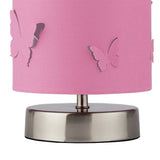 Argos Home pink butterfly cutout table lamp H25cm - British product