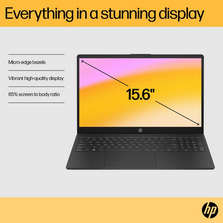 HP 15.6 inch laptop AMD Ryzen 5 8GB RAM 512GB SSD, imported from the UK