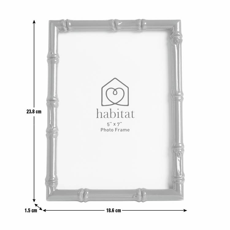 Habitat bamboo effect red picture frame 5x7, imported from the UK