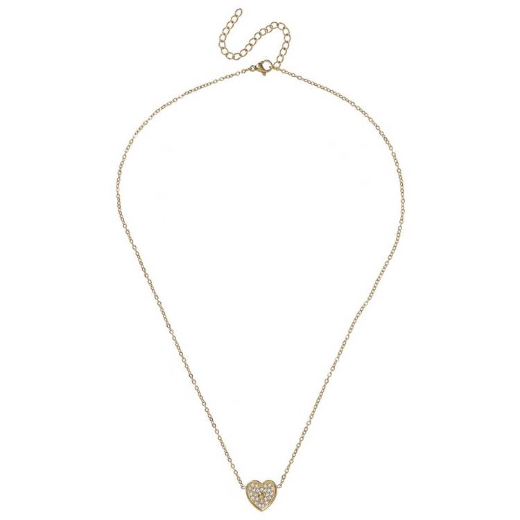 Liars & Lovers crystal heart necklace 46cm chain - British product