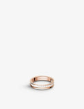 Boucheron Quatre White Edition 18ct pink-gold ceramic wedding band (British brand)