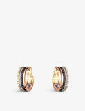 Boucheron Quatre Classique 18ct gold diamond hoop earrings - British product
