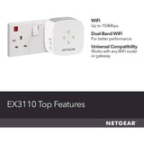 Netgear EX3110 AC750 range extender, imported from the UK