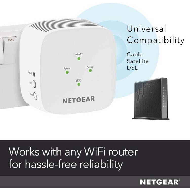 Netgear EX3110 AC750 range extender, imported from the UK