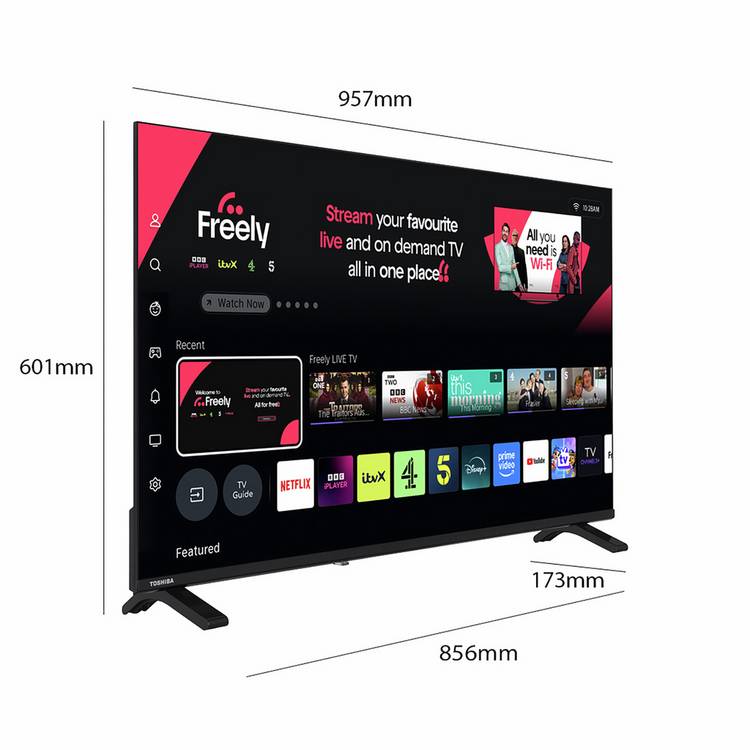 Toshiba 43-inch 4K UHD Smart TV - British product