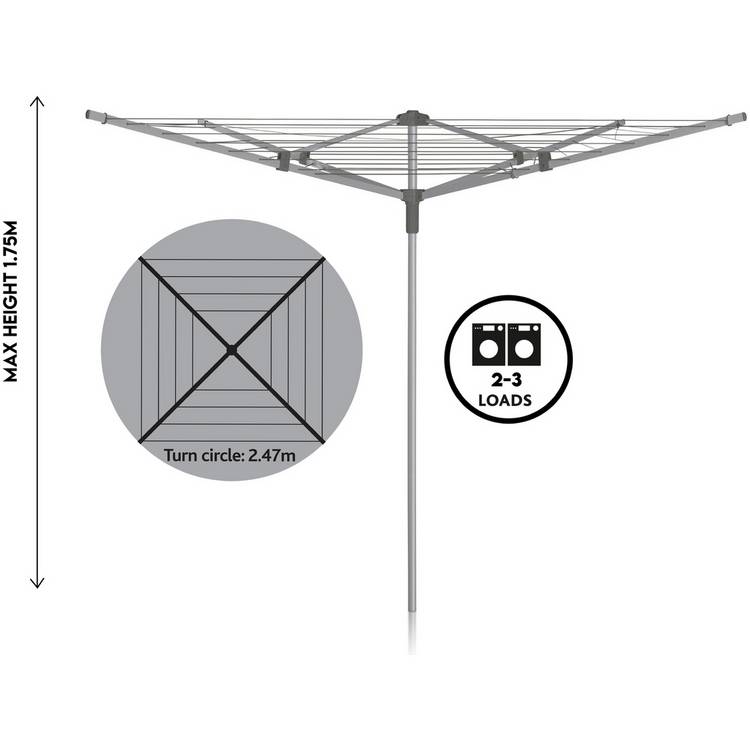 Addis 40m 4 arm rotary outdoor airer (British brand)