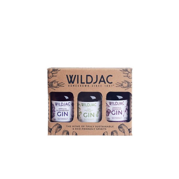 Wildjac fruit gin collection gift box, miniature bottles (British brand)