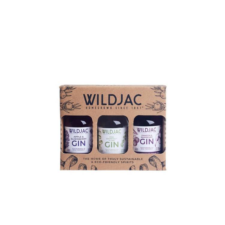 Wildjac fruit gin collection gift box, miniature bottles (British brand)