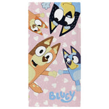 Argos Bluey Hearts Beach Towel - Pink - 140cm x 70cm- Buy online at McGrocer