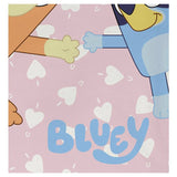 Bluey Hearts Beach Towel pink 140x70cm - British product