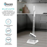 Swan Elevate long handled dustpan and brush set - British product