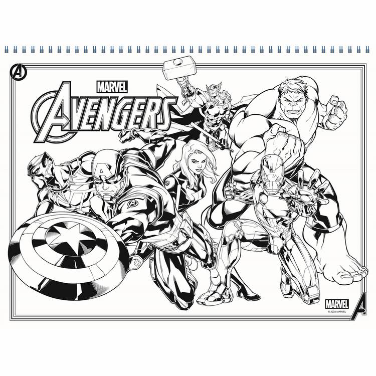 Marvel Avengers activity pad set spiral bound 38x51cm - British product