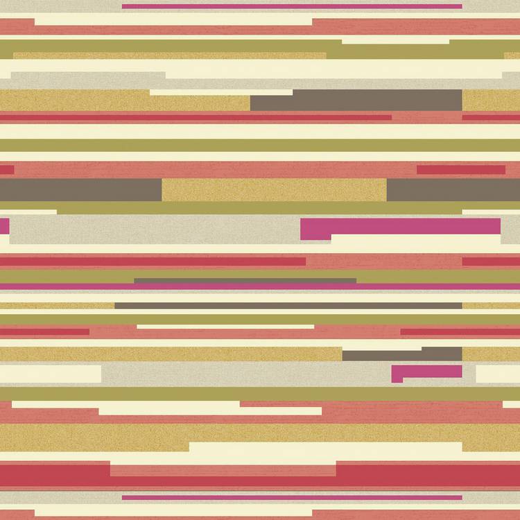 Hoopla Walls mustard yellow horizontal stripe wallpaper (British brand)