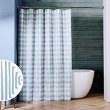 Argos Habitat Timeless Antibacterial Shower Curtain Blue 180x180cm- Buy online at McGrocer