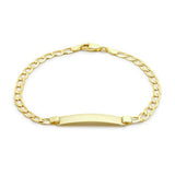 Revere 9ct gold curb ID bracelet (British brand)