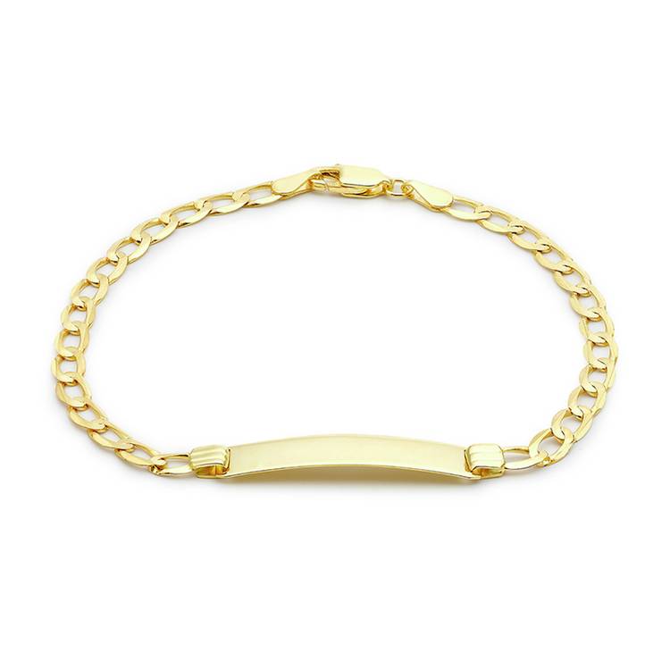 Revere 9ct gold curb ID bracelet (British brand)