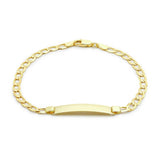 Revere 9ct gold curb ID bracelet (British brand)