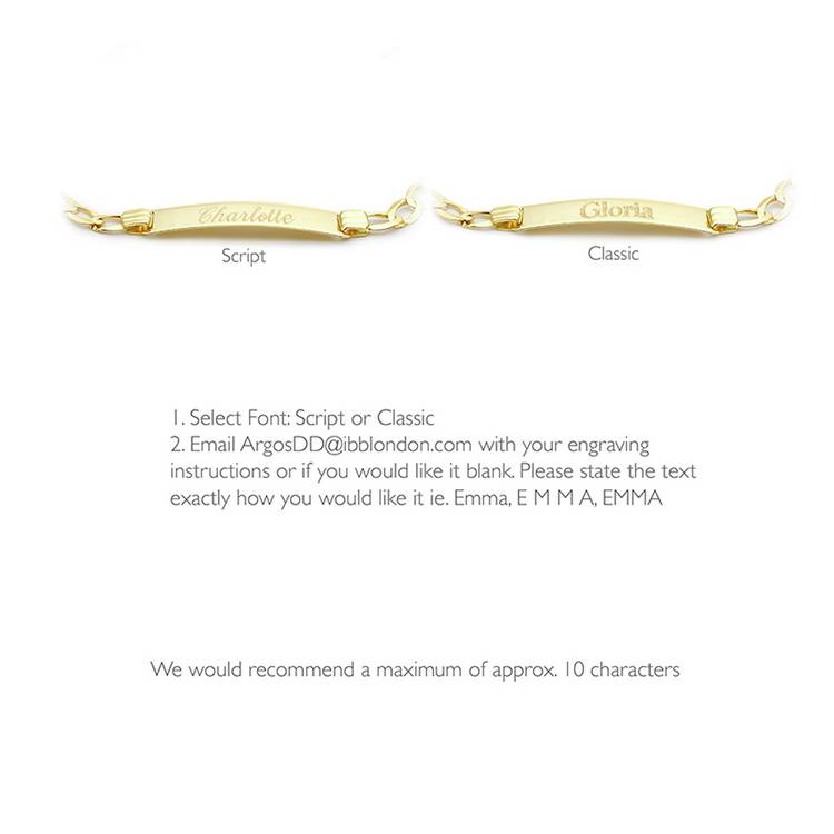 Revere 9ct gold curb ID bracelet (British brand)