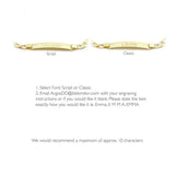 Revere 9ct gold curb ID bracelet (British brand)