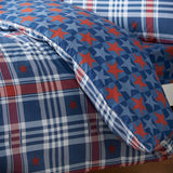 Catherine Lansfield stars check kids bedding set single, UK version