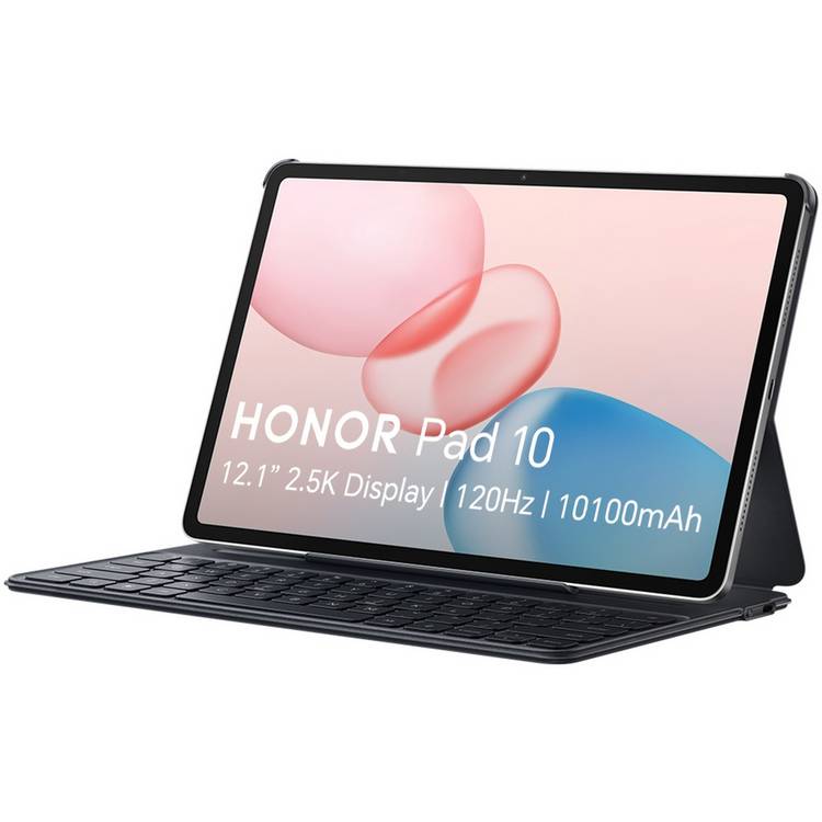 HONOR Pad 10 12.1in 256GB Wi-Fi tablet with keyboard grey (British brand)