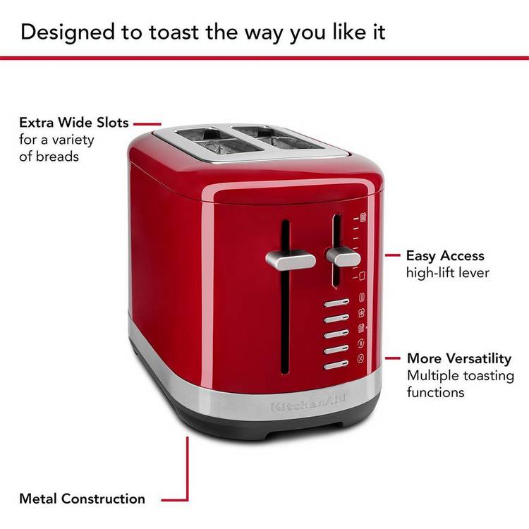 KitchenAid toaster Empire Red 2 slice (British brand)