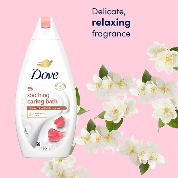 Dove Almond Cream Hibiscus Bath Soak 450ml - British product
