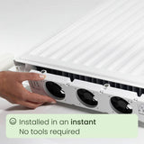 SpeedComfort radiator fan trio set white, imported from the UK