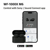 Sony WF-1000XM6 noise cancelling earbuds silver, UK version