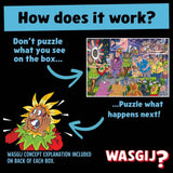 Wasgij Bullseye mystery jigsaw puzzle 1000 pieces, imported from the UK