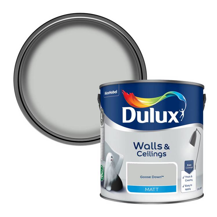 Dulux Goose Down matt paint 2.5L (British brand)