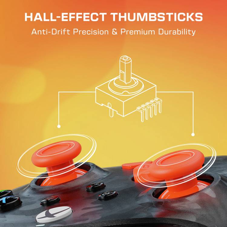 Turtle Beach Rematch Core wired controller Camo Orange, imported from the UK