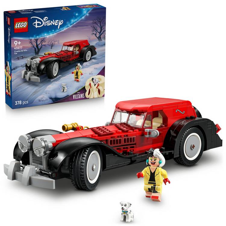 LEGO Disney Cruella's Car building set 43277, imported from the UK