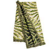Habitat Leaf Jacquard throw green 150x125cm (British brand)