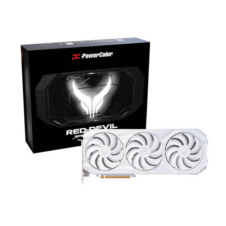 PowerColor Radeon RX 9070 XT 16GB white graphics card, UK version