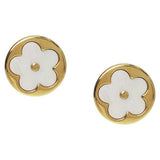 Liars & Lovers circle flower stud earrings (British brand)