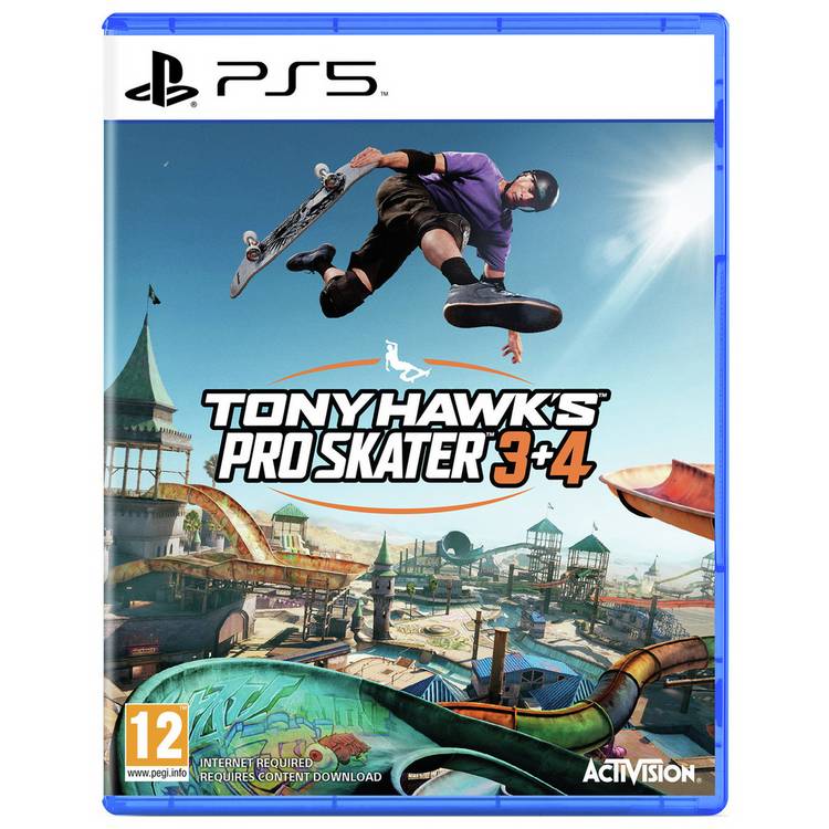 Tony Hawk's Pro Skater 3+4 PS5 game disc, imported from the UK